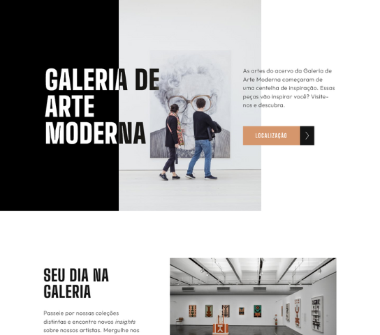 Página da Galeria de Arte Moderna