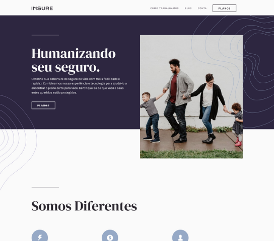 Página da Seguradora Insure